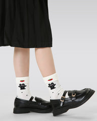 4-Pack Cute Cats Series Kids Crew Socks Girls Cotton Cute Socks