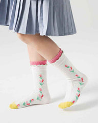 4-Pack Kids Cotton Crew Socks Dream Ballet Ruffle Cute Casual
