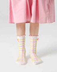 4-Pack Kids Cotton Crew Socks Dream Ballet Ruffle Cute Casual