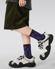 4-Pack Geometric World Half Velvet Kids Socks Cozy Soft Coral Fleece Crew