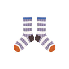4-Pack Kids Cotton Crew Socks Gummy Grizzly Bear Stripe Casual