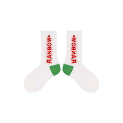 4-Pack Kids Cotton Crew Socks Gummy Grizzly Bear Stripe Casual