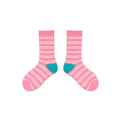 4-Pack Kids Cotton Crew Socks Colorful Stripes Casual