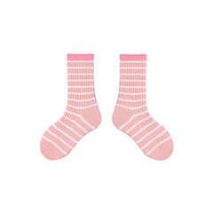 4-Pack Kids Cotton Crew Socks Colorful Stripes Casual