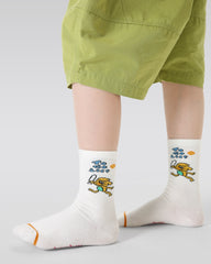 4 Pack Kids Baseball Puppy Series Cute Socks Casual Versatile Cozy