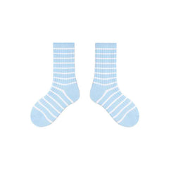 4-Pack Kids Cotton Crew Socks Colorful Retro Stripes Casual