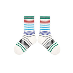 4-Pack Kids Crew Socks Combed Cotton Breathable Sweat-absorbent