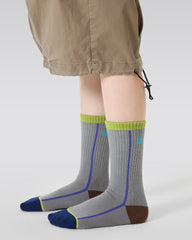 4-Pack Kids Crew Socks Combed Cotton Breathable Sweat-absorbent