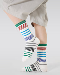 4-Pack Kids Crew Socks Combed Cotton Breathable Sweat-absorbent