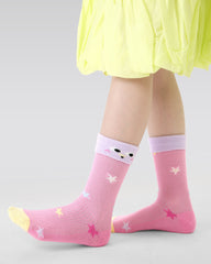 4-Pack Magic Star Bunny Series Kids Socks Thin Mesh Cotton Crew Socks