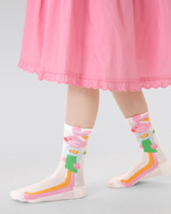 4-Pack Magic Star Bunny Series Kids Socks Thin Mesh Cotton Crew Socks