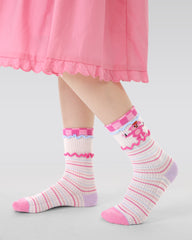 4-Pack Magic Star Bunny Series Kids Socks Thin Mesh Cotton Crew Socks