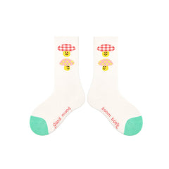 4-Pack Mushroom Bunny Series Kids Girls Cute Versatile Cotton Crew Socks