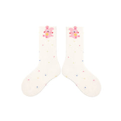 4-Pack Mushroom Bunny Series Kids Girls Cute Versatile Cotton Crew Socks