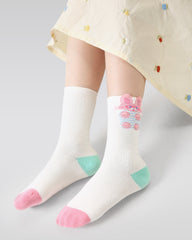 4-Pack Mushroom Bunny Series Kids Girls Cute Versatile Cotton Crew Socks