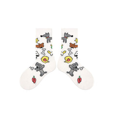 4-Pack Puppy Club Kids Mesh Breathable Cotton Crew Boys Socks