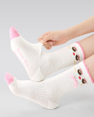 4-Pack Rainbow Bunny Series Kids Socks Thin Mesh Cute Girls Socks