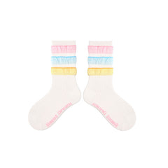 4-Pack Rainbow Bunny Series Kids Socks Thin Mesh Cute Girls Socks
