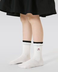 4足セット シンプルバニーシリーズ キッズソックス クルー丈 かわいいカートゥーン 通気性 女の子用ソックス