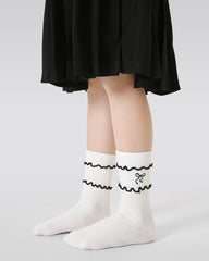 4パック シンプルバニーシリーズ キッズ クルーソックス 可愛い 女の子用 ソックス