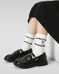 4足セット シンプルバニーシリーズ キッズソックス クルー丈 かわいいカートゥーン 通気性 女の子用ソックス