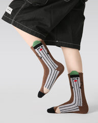 4-Pack Space Notes Half Velvet Kids Socks Cozy Soft Coral Fleece Crew