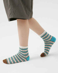 4-Pack Kids Cotton Ankle Socks Striped Story Breathable Stripe Casual