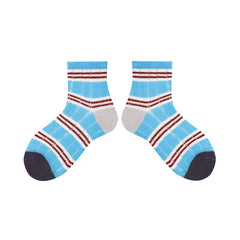 4-Pack Kids Cotton Ankle Socks Striped Story Breathable Stripe Casual