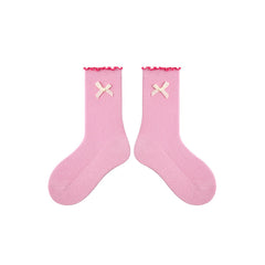 4 Pack Sweet Cats Series Kids Socks Cartoon Cute Combed Cotton Crew Socks