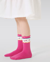 4 Pack Sweet Cats Series Kids Socks Cartoon Cute Combed Cotton Crew Socks