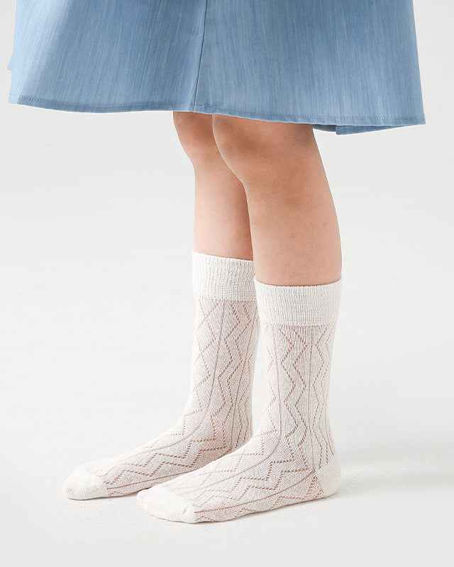 4-Pack Kids Cotton Crew Socks Colorful Mesh Casual