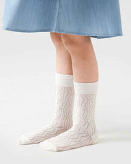 4-Pack Kids Cotton Crew Socks Colorful Mesh Casual