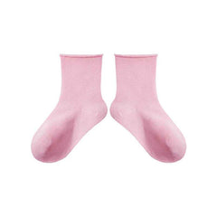 5-Pack Kids Cotton Ankle Socks Solid Color Mesh Casual