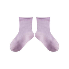 5-Pack Kids Cotton Ankle Socks Solid Color Mesh Casual