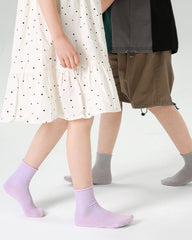 5-팩 아동용 면 앵클 양말 솔리드 색상 메쉬 캐주얼