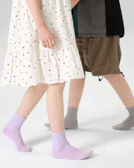 5-Pack Kids Cotton Ankle Socks Solid Color Mesh Casual