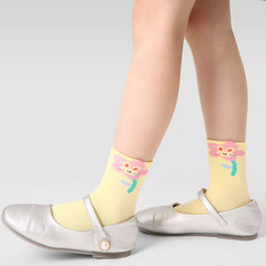 5組合兒童棉質短筒襪子 彩色冬季蝴蝶結可愛休閒