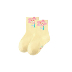 5組合兒童棉質短筒襪子 彩色冬季蝴蝶結可愛休閒