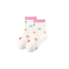 5組合兒童棉質短筒襪子 彩色冬季蝴蝶結可愛休閒