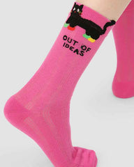 5-Pack Cute Summer Series Women Cotton Crew Socks Cartoon Mesh Stripe