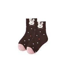 5-Pack Kids Cotton Ankle Socks Cute Bunny Bow Cute Casual