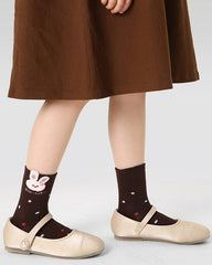 5-Pack Kids Cotton Ankle Socks Cute Bunny Bow Cute Casual