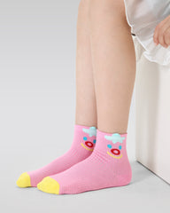 5-Pack Fleck Bunny Series Kids Cotton Socks Ankle Socks Thin Breathable Socks