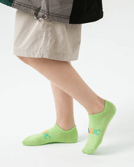 5-Pack Kids Cotton No Show Socks Magic Puppy Anti Slip Cute Casual