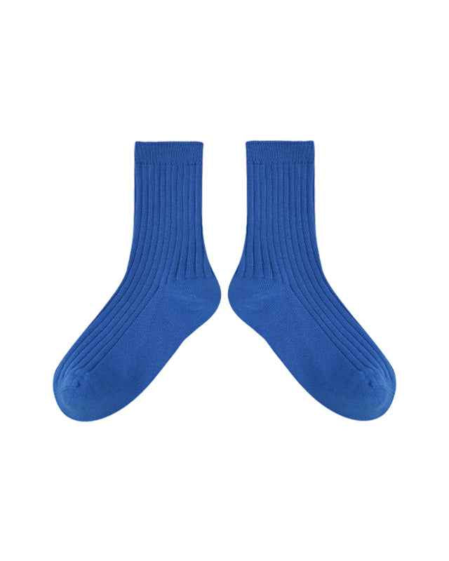 5-Pack Kids Cotton Crew Socks Solid Color Casual