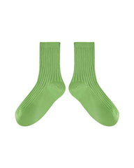 5-Pack Kids Cotton Crew Socks Solid Color Casual