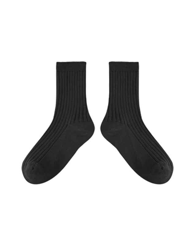 5-Pack Kids Cotton Crew Socks Solid Color Casual