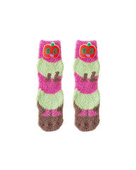 Women Crew Socks Caterpillar Series Funny Fuzzy Thick Warm Soft