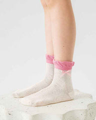 4-Pack Kids Cotton Ankle Socks Colorful Candies Bow Breathable Cute