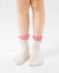 4-Pack Kids Cotton Ankle Socks Colorful Candies Bow Breathable Cute